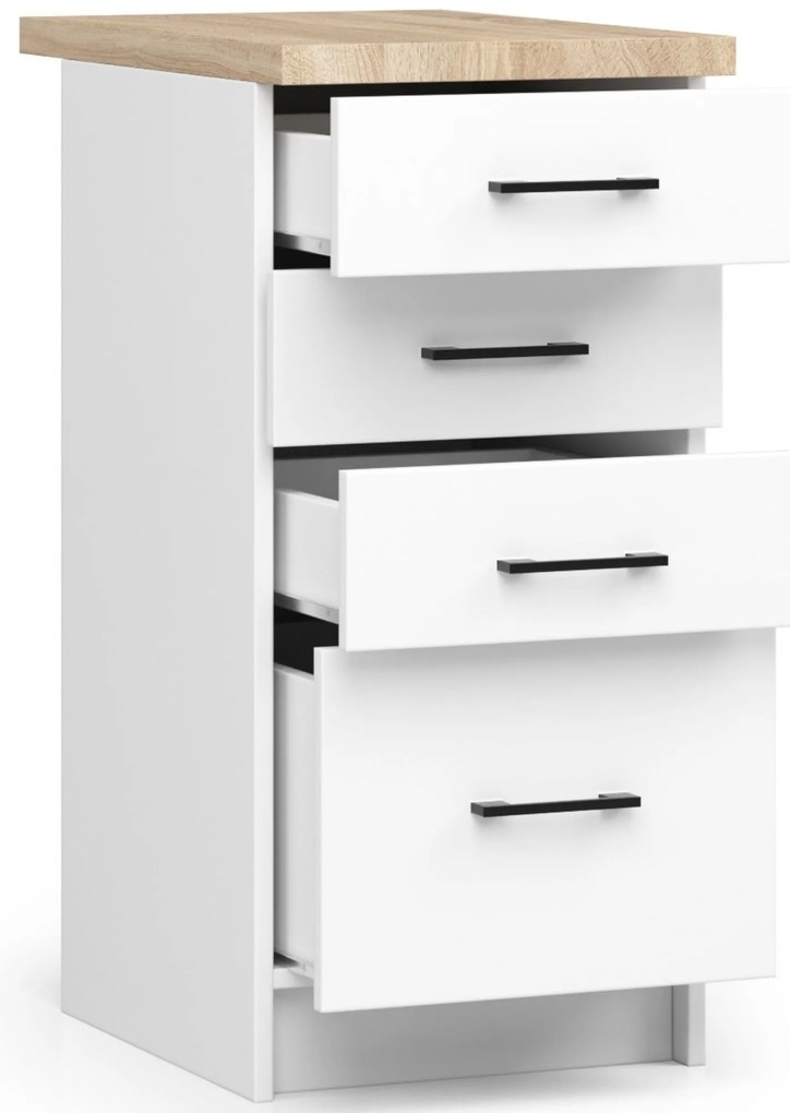 Dulap inferior de bucătărie Ozara S40 SZ4 (Alb). 1069419