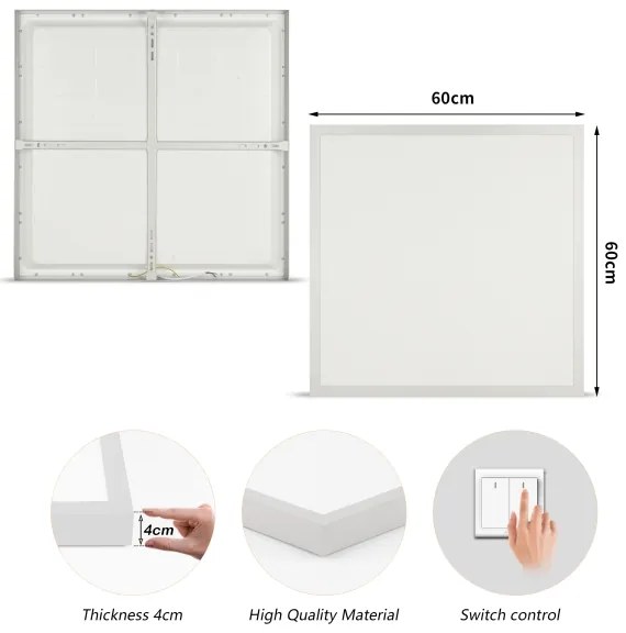 Brilagi FRAME - corp de iluminat LED pentru baie, 50W/230V, 3000/4000/6000K, 60x60, IP44