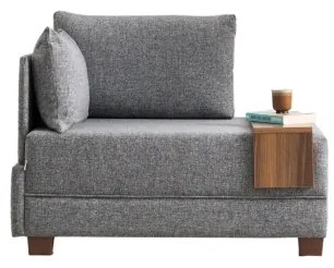 Fotoliu colțar TULA, gri, stânga