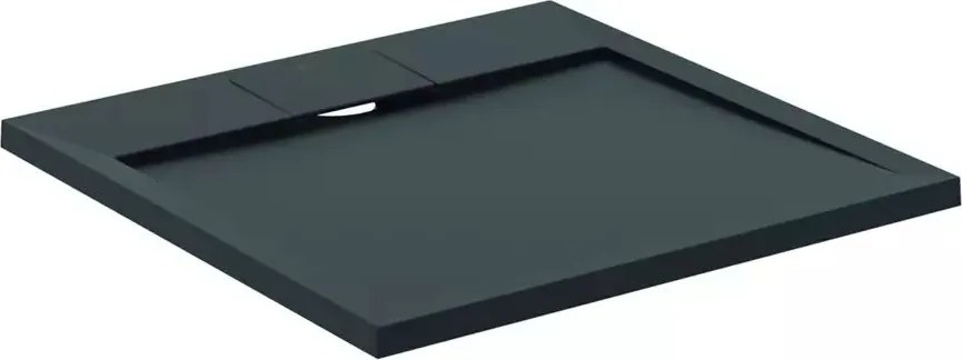 Cadita de dus patrata Ideal Standard i.life Ultra Flat S negru intens 70x70 cm
