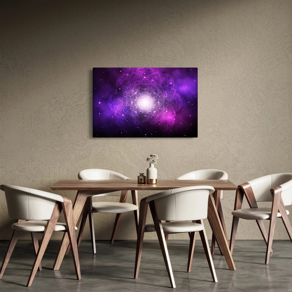 Tablou abstracției violete (90x60 cm)