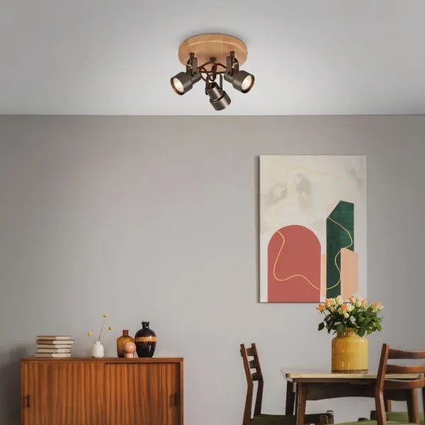 Spot LED Briloner 2872-035 SPOTLIGHT 3xGU10/5W/230V maro