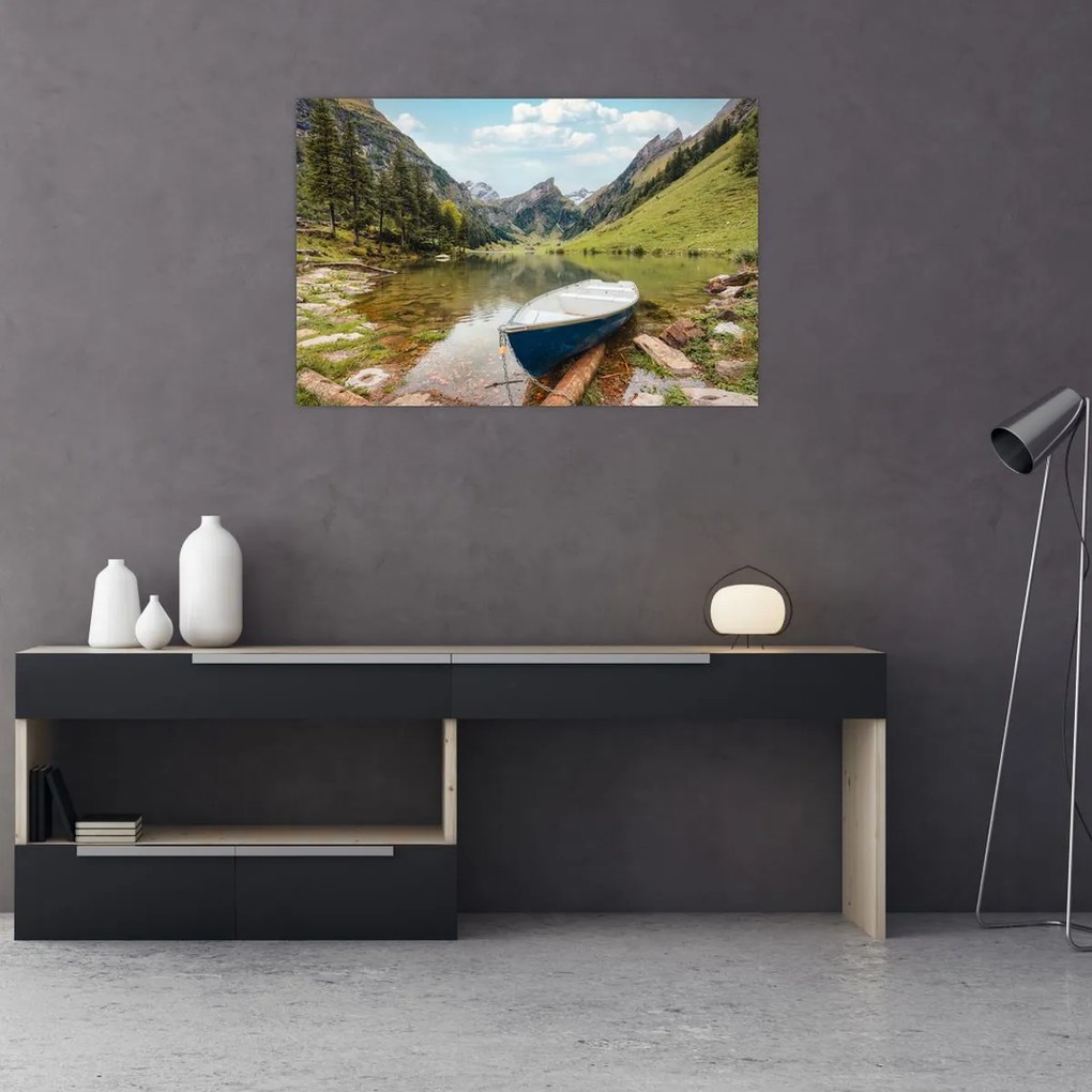 Tablou - Seealpsee, lac din Elveția (90x60 cm)
