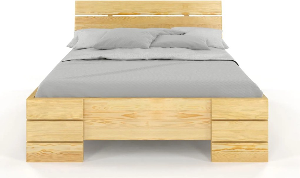 Pat lemn masiv Înalt TerraCraft Pin Personalizabil - 200x200cm