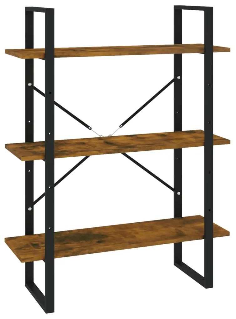 821315 vidaXL Bibliotecă, stejar fumuriu, 80x30x105 cm, lemn prelucrat