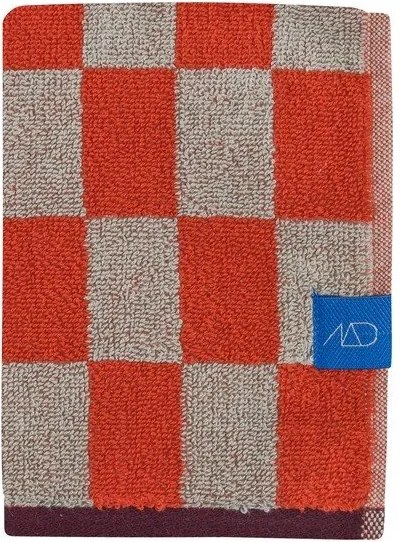 Prosoape portocalii/bej 2 buc. din bumbac organic din frotir 40x55 cm Retro – Mette Ditmer Denmark