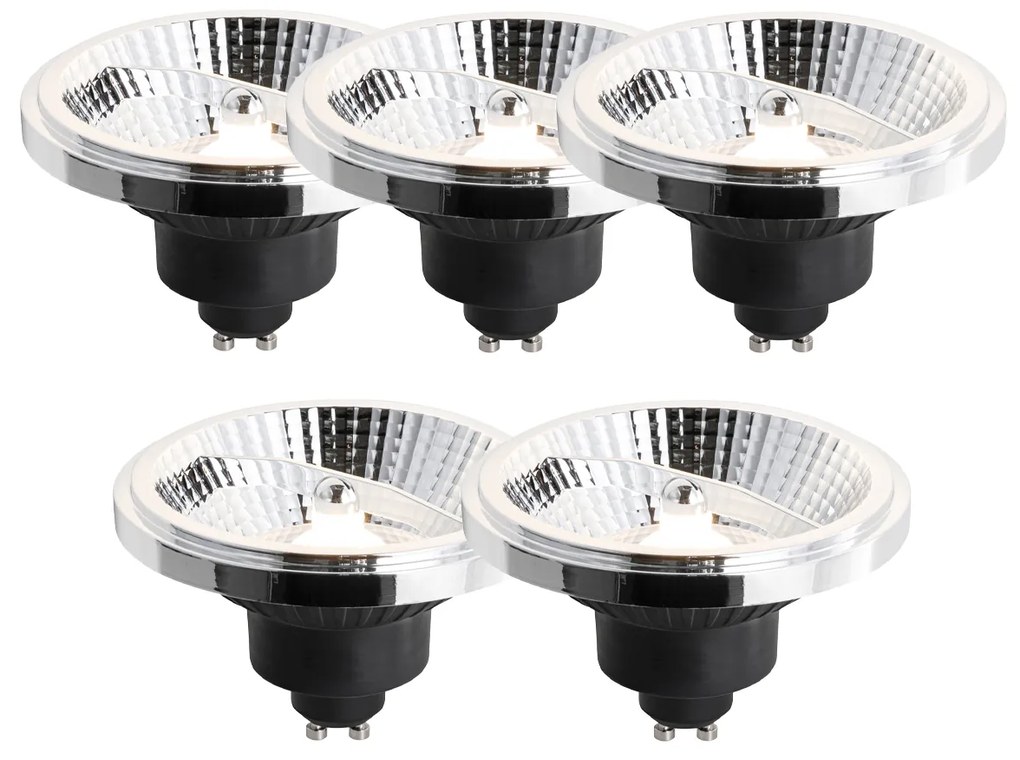 Set de 5 becuri LED GU10 cu 3 trepte de intensitate luminoasă, dimabile, 111 mm, 10,5 W, 770 lm, 3000 K
