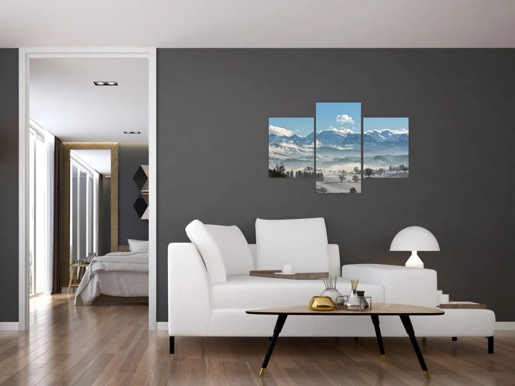 Tablou cu munții înzăpeziți (90x60 cm)