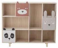 Biblioteca multicolora din lemn si MDF 94 cm Zoo Bloomingville Mini