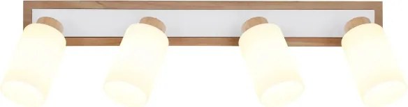 Globo 15977-4 - Spoturi ROWENA 4xE27/60W/230V stejar/alb