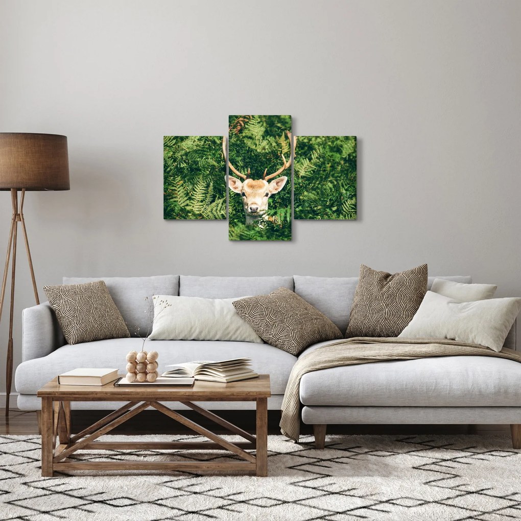 Tablou detaliu cu cap de căprioară (90x60 cm)