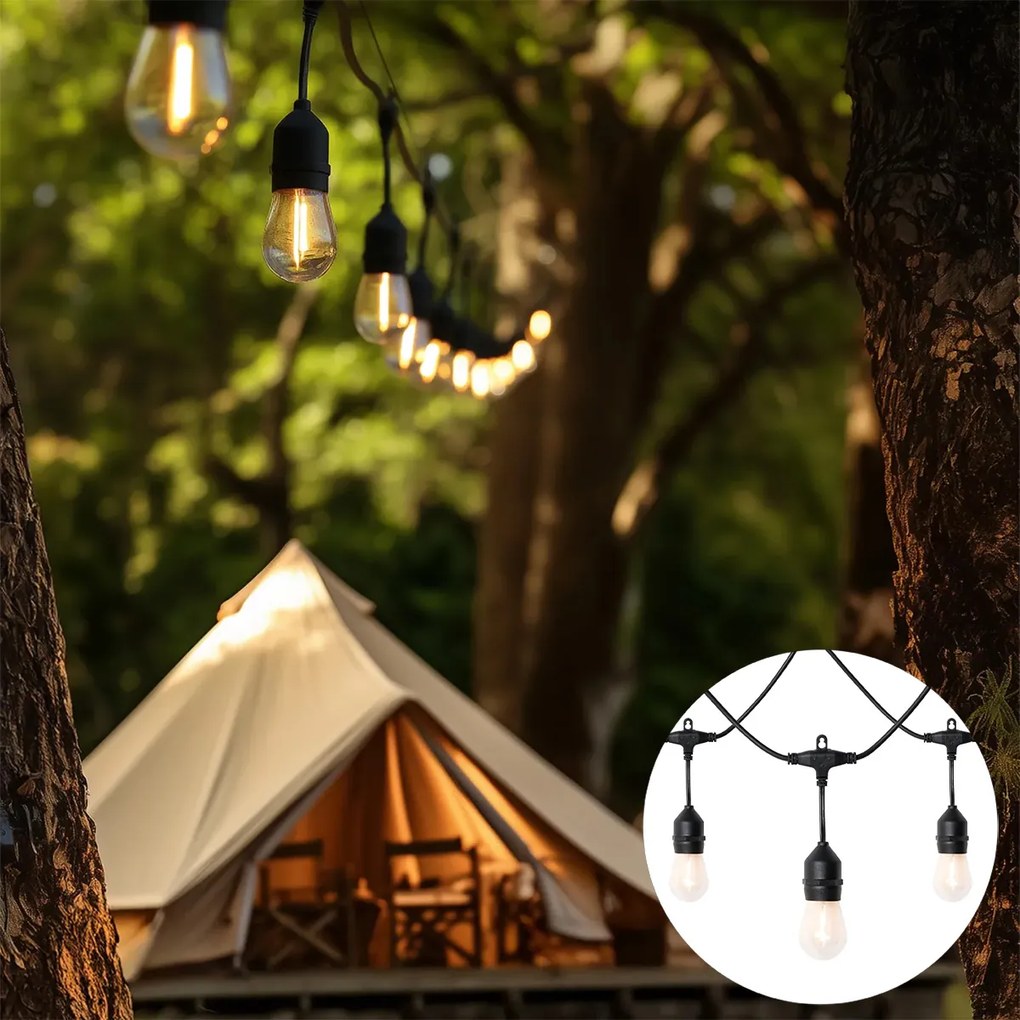 Luminițe exterioare cu șir 10m incluzând LED 10 lumini solare - Russell