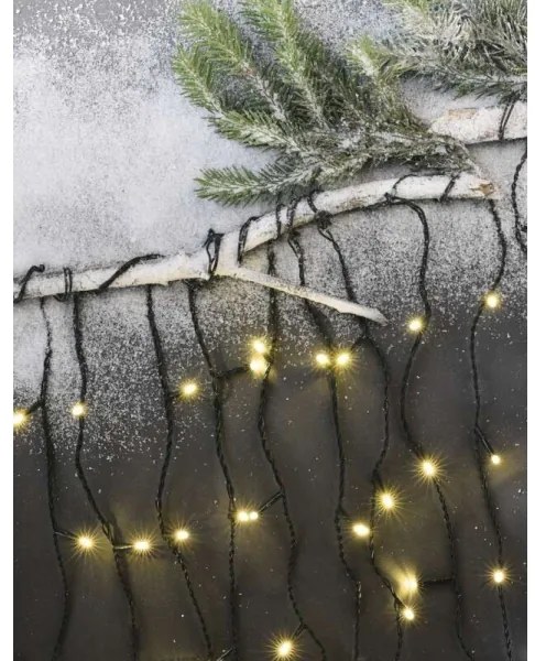 Instalație LED de Crăciun de exterior 200xLED/8 moduri 8,6m IP44 alb cald