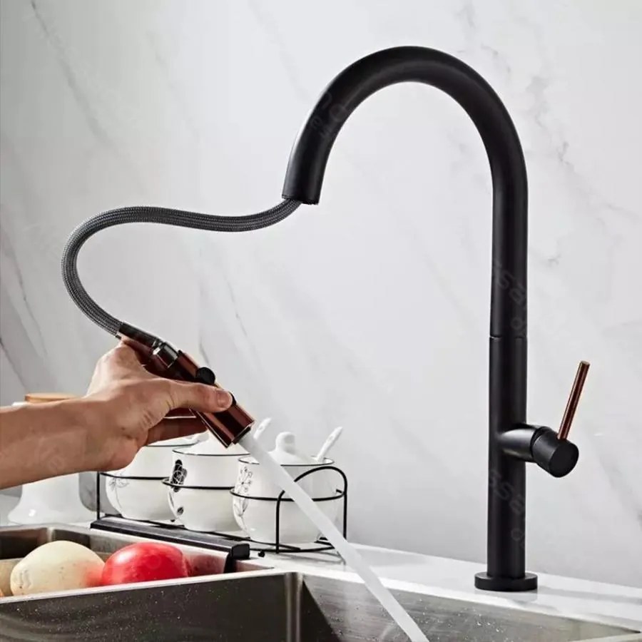 Baterie Bucătărie Neagra Model CF1035/B – Design Modern și Funcționalitate Deosebită pentru Spațiile Contemporane