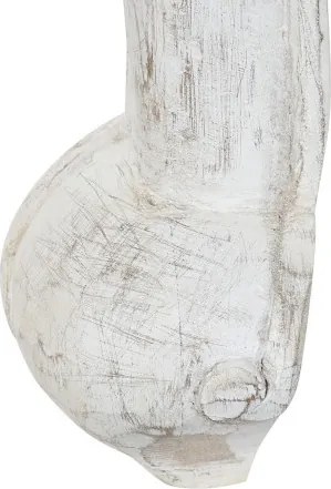 Masa din lemn de mango , sculptata manual " White aged "