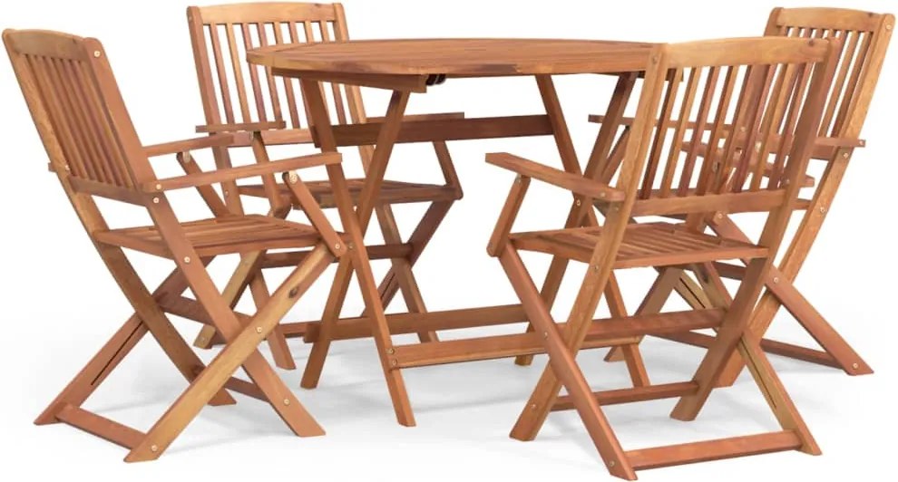 vidaXL Set mobilier de grădină, 5 piese, lemn masiv de acacia