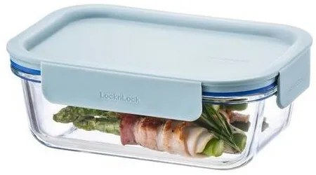 LOCKnLOCK Cutie de sticlă dreptunghiulară CLEAR,630 ml, mentă, 630 ml