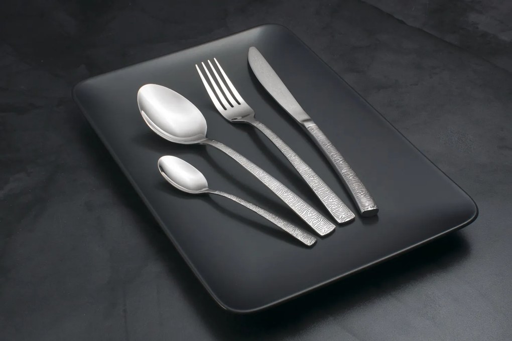 Set tacamuri 24 de piese, 6 persoane, inox lucios Berlinger Haus BH 2625