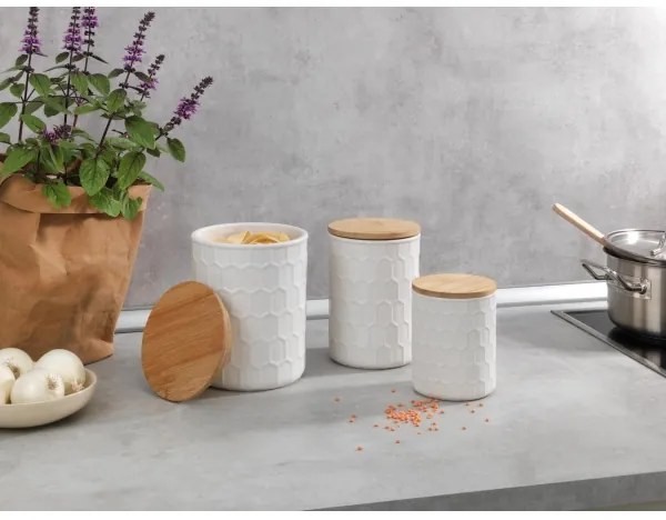 WENKO 54222100 - Cutie de depozitare MAYA 13x17 cm alb/maro