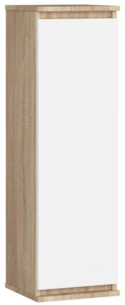 Dulap corp vertical suspendat living stejar sonoma - alb 99 x 30 x 30 cm