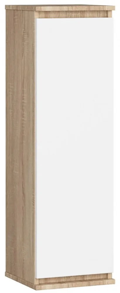 Dulap corp vertical suspendat living stejar sonoma - alb  99 x 30 x 30 cm