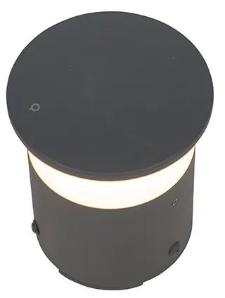 Lampă modernă de exterior gri închis 12 cm cu LED inclus - Bar
