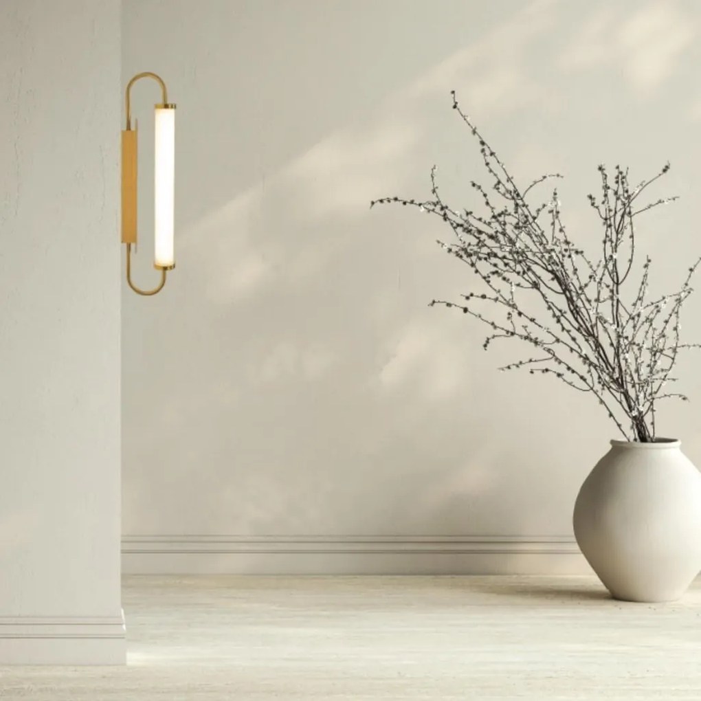 Aplica de perete LED, Sticla Verticala, MILKY GLASS, ZB-25152