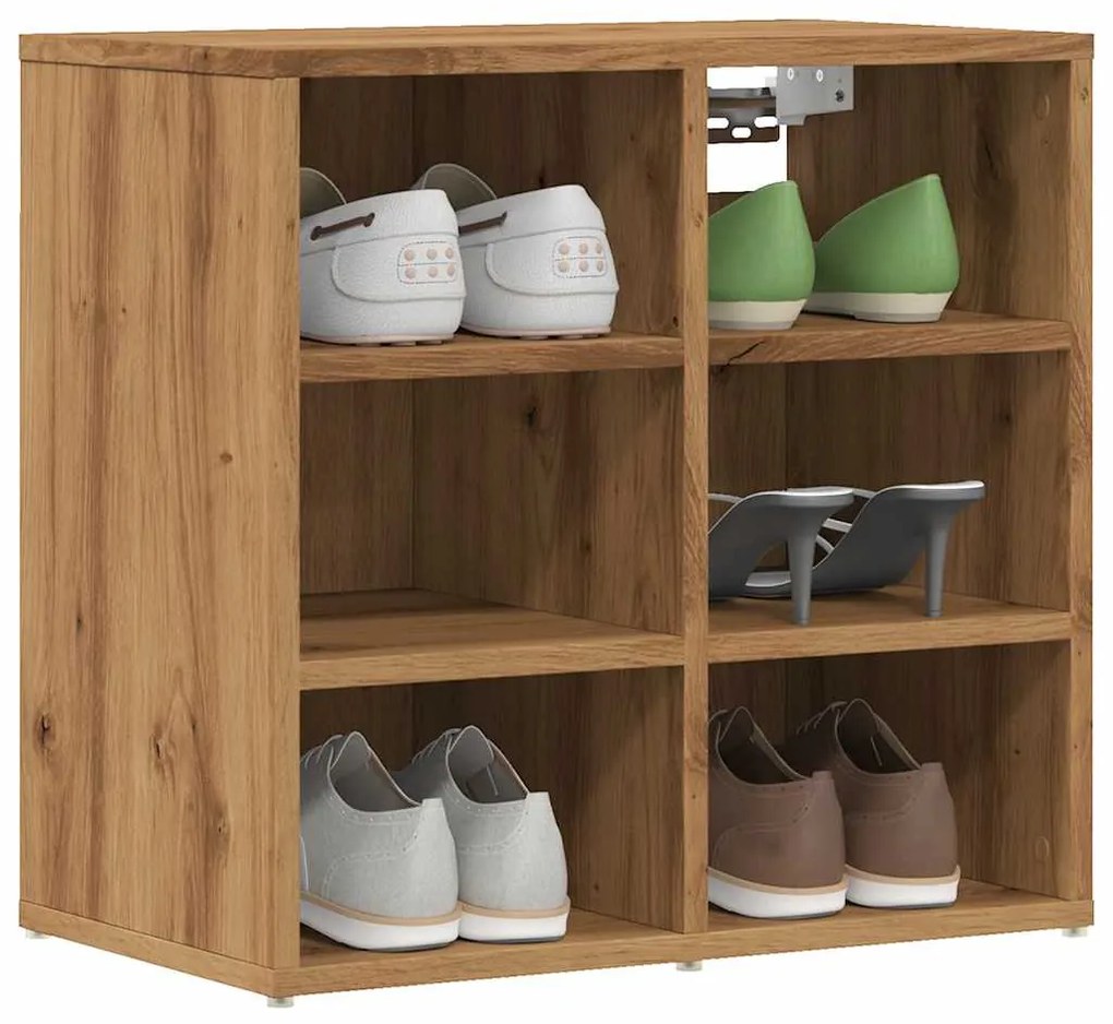 vidaXL Dulapuri Pantofi 2 buc Stejar Artizanal 52x30x50 cm