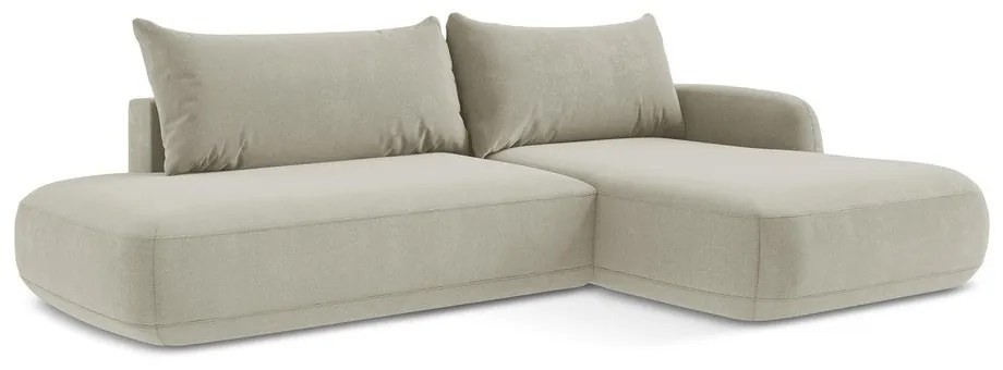 Colțar bej extensibil (cu colț pe partea dreaptă/cu șezlong) Hale – Makamii