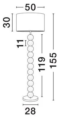 Lampadar/Lampa de podea design decorativ, CHAMOIS H 155cm