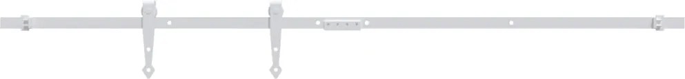 vidaXL Set glisare ușă mini pentru dulap, alb, oțel carbon, 152 cm