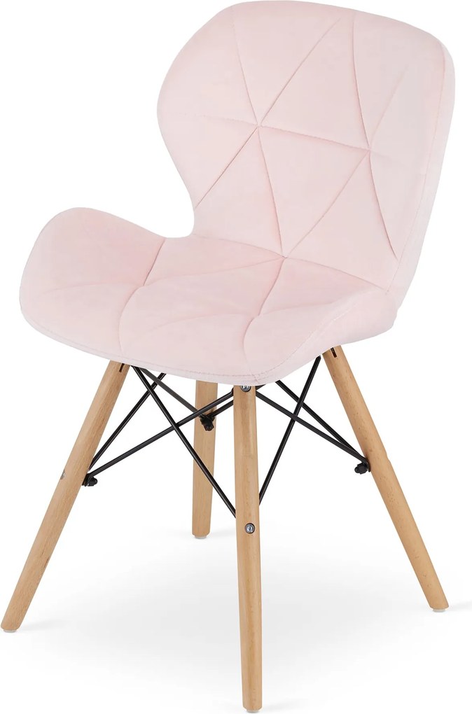 Scaun de masa Culoare roz, LAGO VELVET