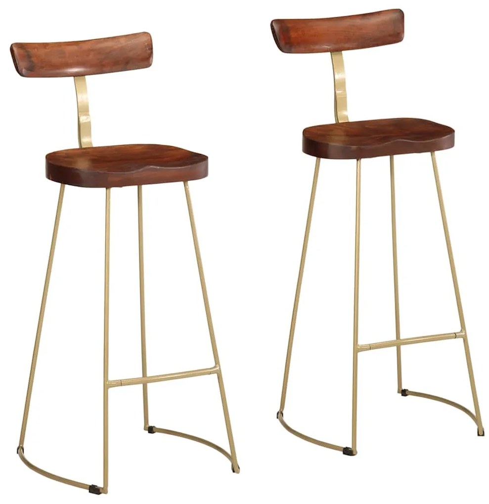 vidaXL Scaune de bar 2 buc 49x43x103 cm lemn masiv de mango