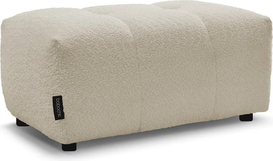 Taburet bej cu tapițerie din țesătură bouclé Roxelane – Bobochic Paris