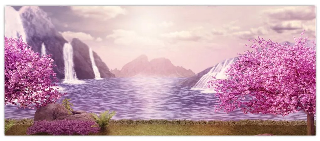 Tablou cu lac (120x50 cm)