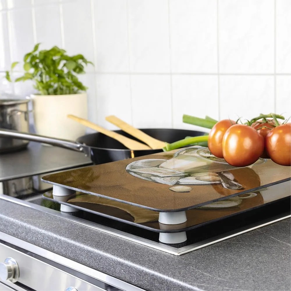 Protecție din sticlă pentru aragaz Wenko Coffee, 2 buc.