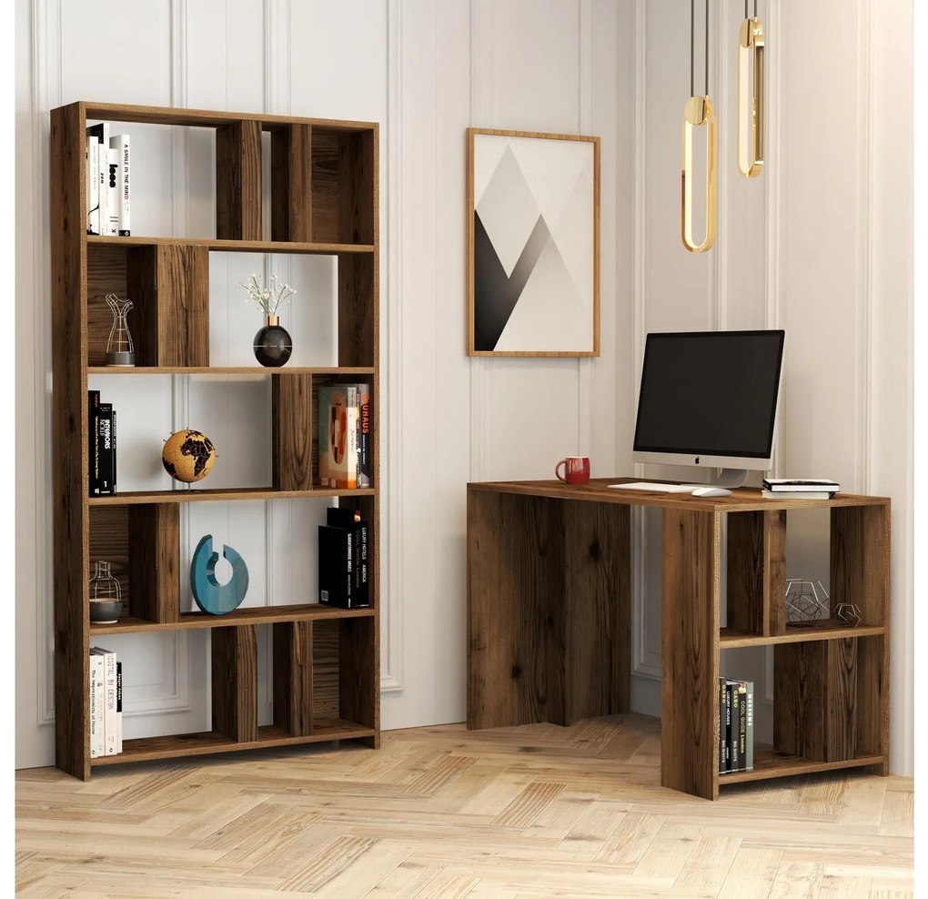 Masă PC cu raft Limba (Nuc). 1088761