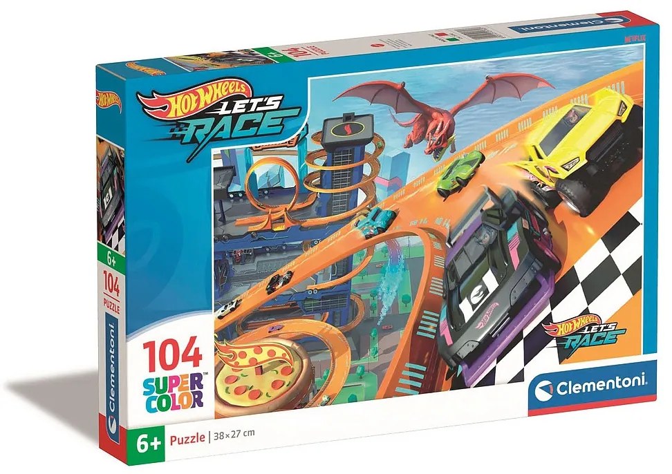 Hot Wheels Ultimate Dragon Puzzle de 104 piese Clementoni