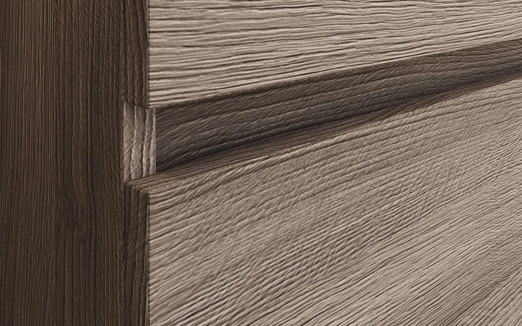 Set lemn masiv Mobilier Baie Suspendat Bello 60cm - Rovere Fumo