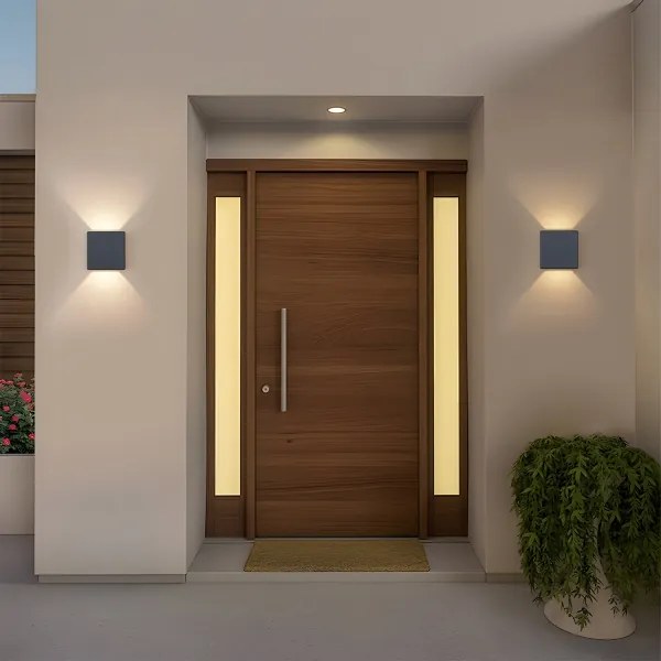 Brilagi - Aplică de perete LED pentru exterior DOUBLERAY LED/6W/230V antracit IP54