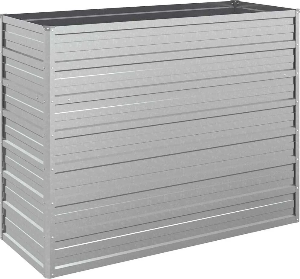 vidaXL Strat înălțat de grădină argintiu 100x40x77 cm oțel galvanizat