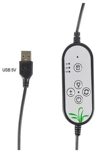 Lampă LED reglabilă cu clemă pentru plante LED/15W/5V