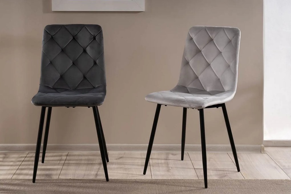 Scaun de dining din catifea olive JEROME