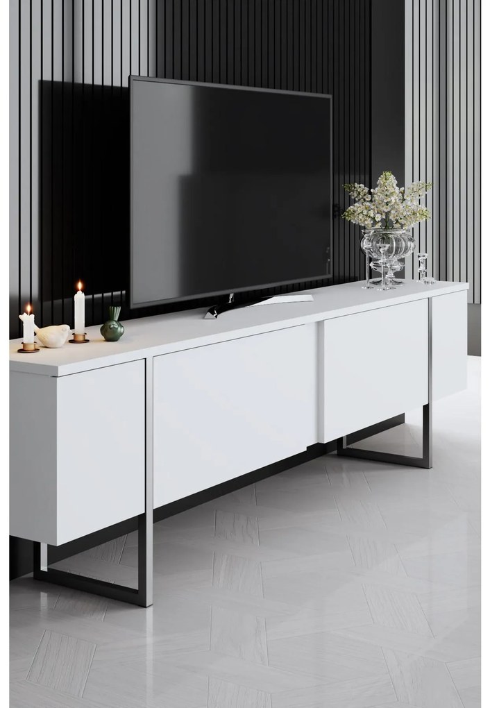 Mobilier living Luna set (Alb + Argintiu) . 1102330