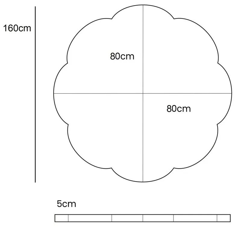 Saltea de joacă pentru copii gri 160x160 cm – Meowbaby