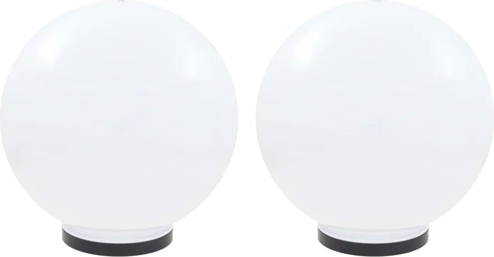 vidaXL Lămpi bol cu LED, 2 buc, sferice, 40 cm, PMMA