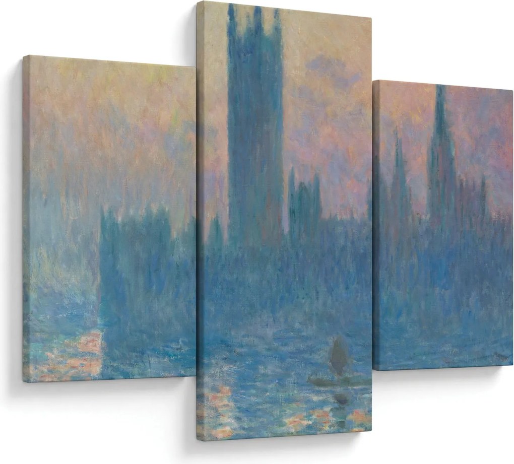 Tablou - Claude Monet, The Houses of Parliament, Sunset, reproducere (90x60 cm)