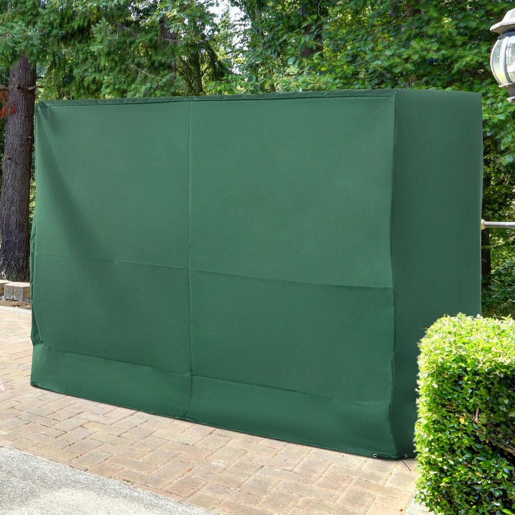 Outsunny Husă pentru Leagăn cu 3 Locuri, Protecție Împotriva Ploii pentru Mobilier de Exterior, 240x133x185 cm, Verde | Aosom Romania