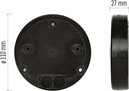 Senzor exterior PIR de mișcare și crepuscular 2000W/230V IP65 negru