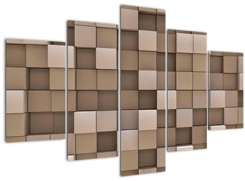 Tablou - Cuburi bej (150x105 cm)
